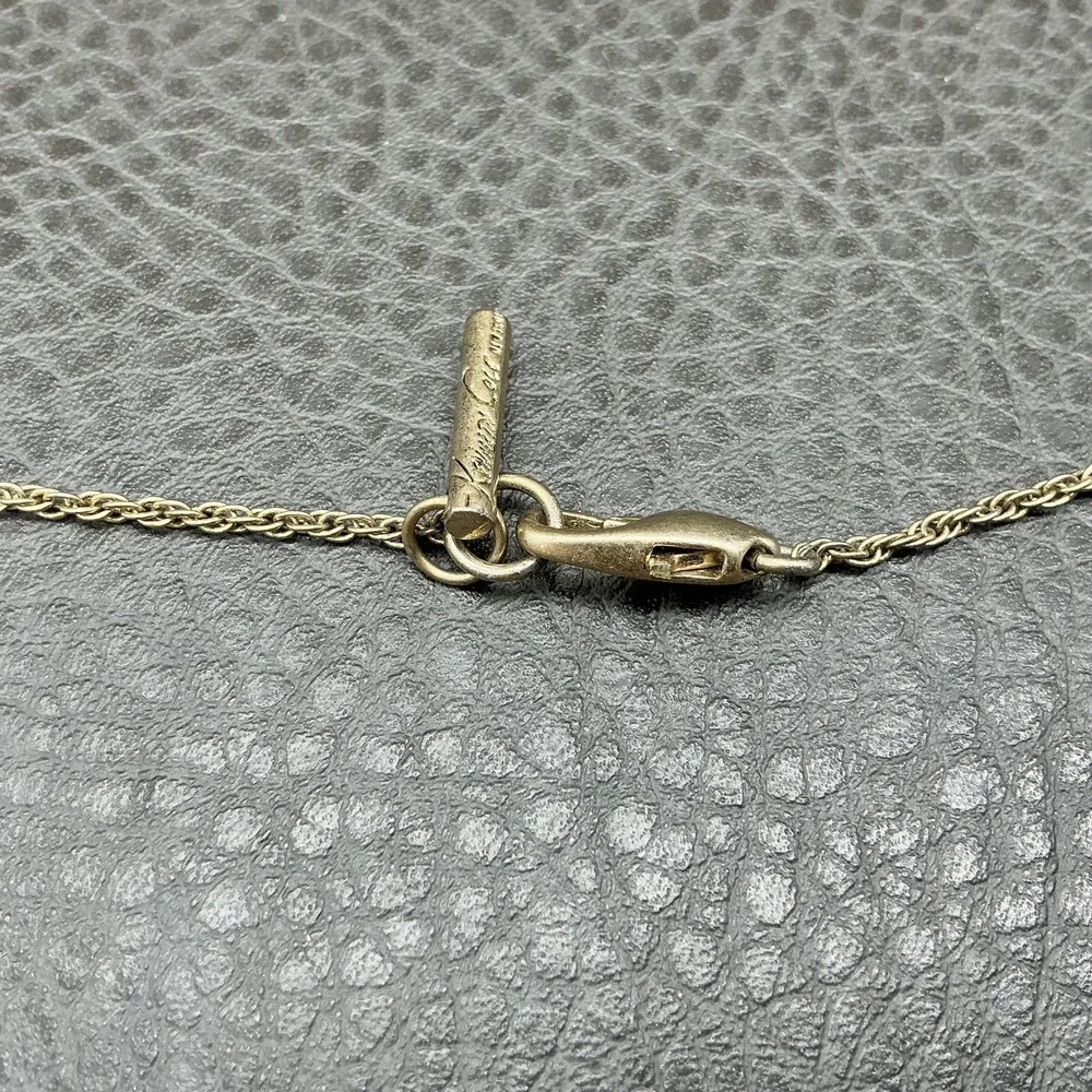 Kenneth Cole Necklace Gold Tone Multicolor Stone Beaded Station Long Chain 28